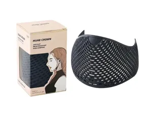 Taj Crown anti slip hijab volumizer insert and packaging box detail view showing specs.