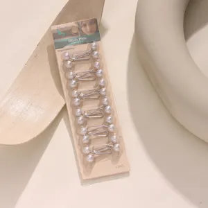 Pearl hijab pins U-shaped clips set for fashion silk scarf and headscarf decoration 12pcs