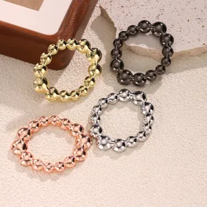 Metal bead scarf ring buckle versatile fashion headscarf decoration accessory multi-color set