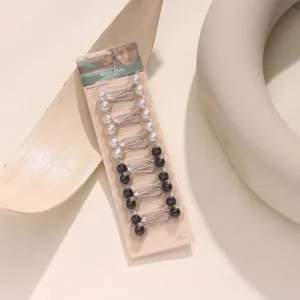 Pearl hijab pins U-shaped clips set of 12 for fashion scarves and headwear accessories.