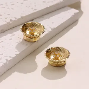 Gold copper zircon cufflink button cover detail shot, elegant suit accessory close