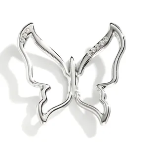 Hebilla de metal mariposa para nudo de camiseta pañuelo anillo cinturón ajuste accesorio.