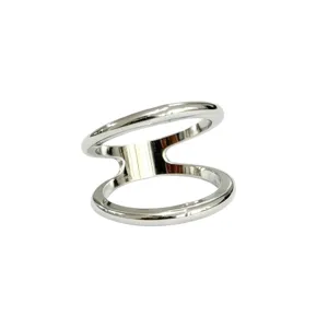 Minimalist silver metal silk scarf buckle versatile clothing corner knot clip main