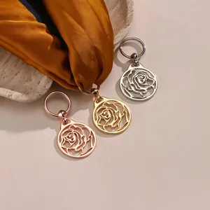 Alloy hollow-out rose scarf ring high-end multi-functional shawl clip clothing fashion accessory