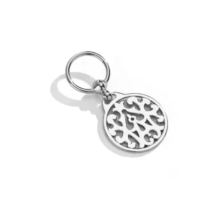 Silver alloy hollow silk scarf buckle, elegant European style shawl clip accessory for women.