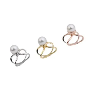 Adjustable pearl ring scarf buckle multi-loop elegant jewelry accessory for women daily wear