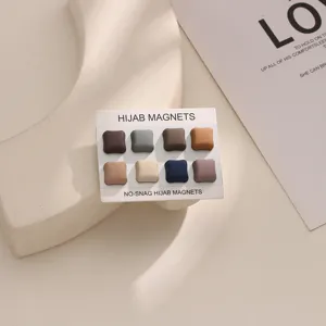 Square hijab magnets set, no-snag magnetic pins for Muslim headscarf accessories