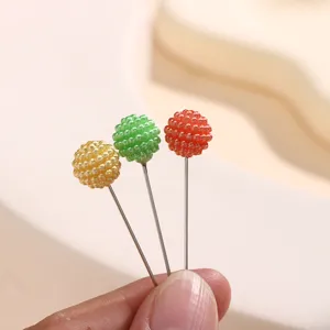 Bunte Stecknadeln mit Perlenkopf, lange Metall-Positionierungsnadeln zum Fixieren von Tüchern.