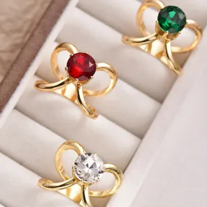 Crystal bow scarf ring versatile buckle luxury fashion jewelry accessory for women.