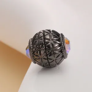 Magnetic scarf buckle crystal geometric sphere clasp stylish hijab pin fashion accessory