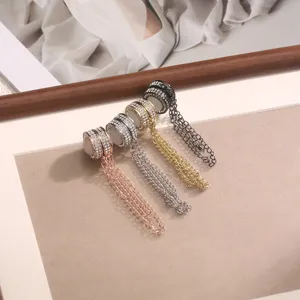 Magnetische broekclip broche set met strass steentjes en kattenoog steen in vier kleuren.