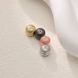 Vintage magnetic scarf clips set with rhinestones, elegant hijab pins for women's daily wear.
