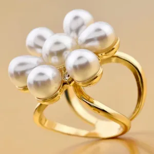 Parelbloem multifunctionele sjaalring clip legering broche elegante dames modeaccessoires
