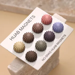 Hijab Magnets Strong Magnetic Scarf Pins Anti Slip Brooch Buttons Muslim Headscarf Fixing Buckle Accessories