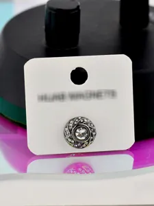 Magnetic rhinestone hijab pin brooch sparkling crystal scarf fixing buckle for women daily use