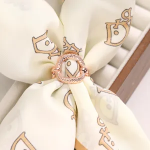 Exquisite rose gold scarf ring detail, multi-functional buckle for shawl, chic apparel accessory