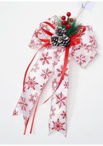 Fiocco decorativo di Natale per albero, ringhiera delle scale e decorazione festiva.