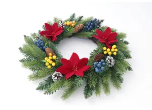 Weihnachten dekorativer Kranz Türbehang Heimurlaub Party Szene Setup künstliche Blumengirlande
