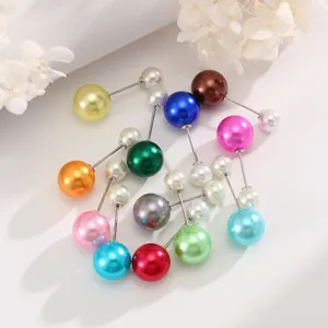 Bunte künstliche Perlen Schal Nadeln U-förmige Tuch Clips elegante Damen Accessoires