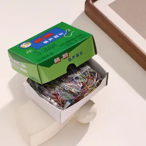 Detailed product view of 1000pcs 22mm colorful calabash pins bulb safety pins in green box.