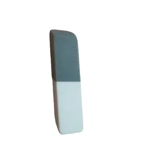 Dual color sand eraser detail view, designed for clean correction of pens and pencils.