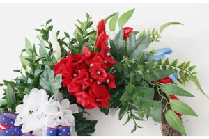 Onafhankelijkheidsdag kunstmatige bloemenkrans rood wit blauw hortensia huisdecoratie