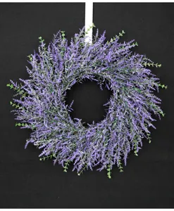 Artificial lavender wreath for home wall door decor wedding floral arrangement festival display