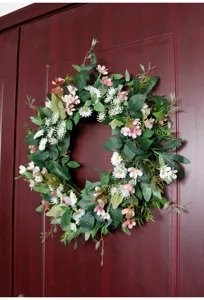 Ghirlanda di fiori artificiali per decorazioni casa, matrimoni e parete festiva.