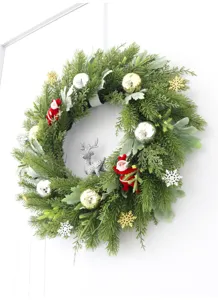 Corona de Navidad para puerta de entrada decoracion pared invierno fiesta interior