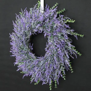 Artificial lavender wreath for wedding home decor wall hanging door wreath floral arrangement