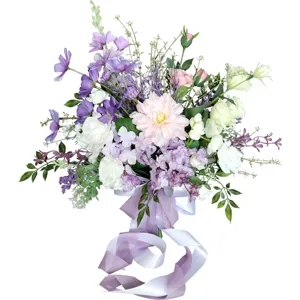 Ramo de novia artificial flores falsas para fotografía de bodas y decoración del hogar.