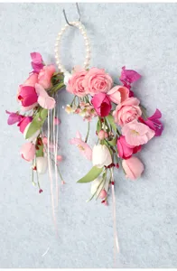 Manico di perla matrimonio sposa polso fiore simulazione rosa fotografia accessorio