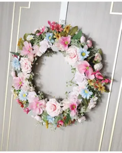 Frühlings künstlicher Blumenkranz für Heimdekoration, Wandbehang und Türdekoration.