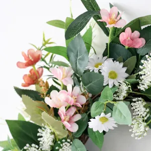 Ghirlanda di fiori artificiali decorazione casa matrimonio festa parete porta casa