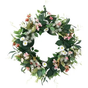 Ghirlanda di fiori artificiali per decorazioni di casa, matrimonio, porta e parete