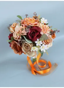 Künstlicher Rosen Brautstrauß, Hochzeitsfotografie Kunstblume Requisite, Heimtischdekor.