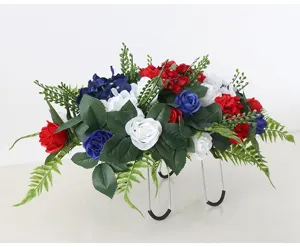 Künstliche Seidenblumen Grab Gesteck für Friedhof Memorial Dekoration und Feiertag Display.