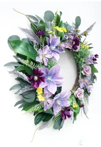 Künstlicher Blumenkranz für Frühlings-Heimwand Türdeko Hochzeit Blumenarrangement Setup