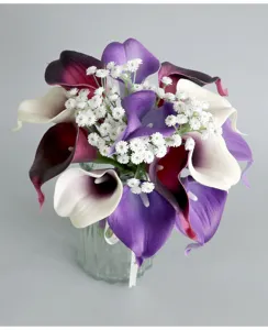 Künstliche PU Calla Blumenstrauß künstliche Deko Detailansicht für Hochzeit Heim