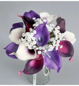 Künstlicher PU Calla Lilien Brautstrauß künstliche Blumen für die Heimdekoration