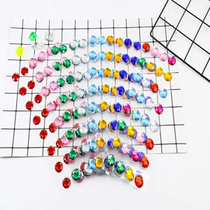 Colorful acrylic rhinestone stickers, DIY diamond gem stickers for car and phone decoration.