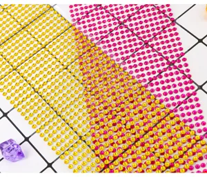 Acrylic rhinestone stickers 4mm DIY craft gem stickers self-adhesive bling diamonds for phone