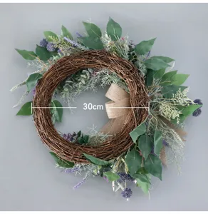 Artificial flower wreath 30cm spring wedding home door wall hanging decoration floral decor