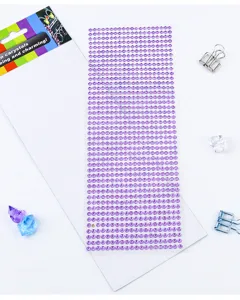 4mm 900pcs purple acrylic rhinestone stickers self-adhesive crystal gems for phone car decor