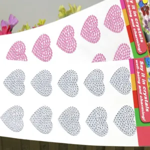 DIY Acryl Kristall Strass Herz Aufkleber für Handy Dekoration, Mode Handwerk Edelsteine.