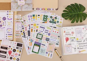 Decoratieve planner stickers sets voor dagboeken en dagelijkse planning papier