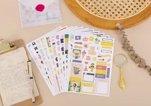 Mooie planner decoratieve sticker set voor journal memo planning en creatief design