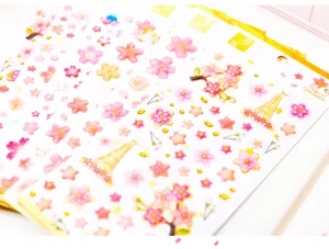Adorables autocollants en résine époxy 3D cerisier pour journal intime et déco de téléphone.