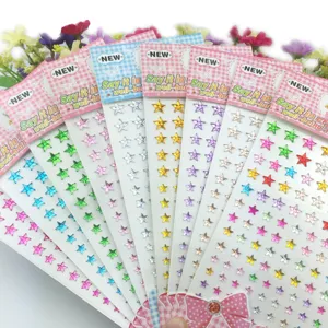 Acrylic Rhinestone Star Stickers Self Adhesive Crystal Gem Decals For Phone And Car Decoration DIY Crafts