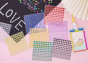 Acrylic rhinestone diamond stickers for DIY crafts, scrapbooking, and mobile phone decoration details.